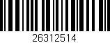 Código de barras (EAN, GTIN, SKU, ISBN): '26312514'