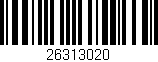 Código de barras (EAN, GTIN, SKU, ISBN): '26313020'