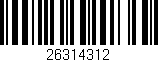 Código de barras (EAN, GTIN, SKU, ISBN): '26314312'