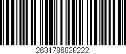 Código de barras (EAN, GTIN, SKU, ISBN): '2631786038222'