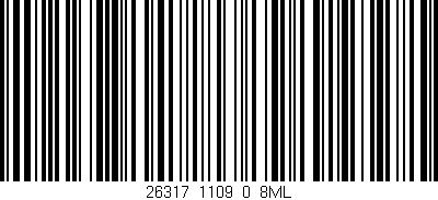 Código de barras (EAN, GTIN, SKU, ISBN): '26317_1109_0_8ML'