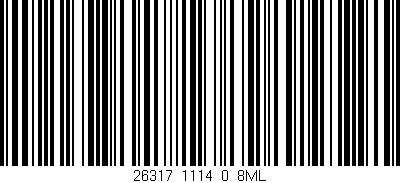 Código de barras (EAN, GTIN, SKU, ISBN): '26317_1114_0_8ML'