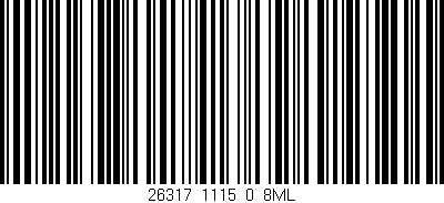 Código de barras (EAN, GTIN, SKU, ISBN): '26317_1115_0_8ML'