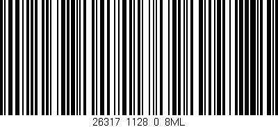 Código de barras (EAN, GTIN, SKU, ISBN): '26317_1128_0_8ML'