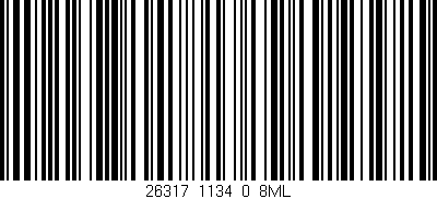 Código de barras (EAN, GTIN, SKU, ISBN): '26317_1134_0_8ML'