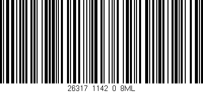 Código de barras (EAN, GTIN, SKU, ISBN): '26317_1142_0_8ML'