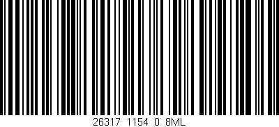 Código de barras (EAN, GTIN, SKU, ISBN): '26317_1154_0_8ML'