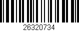 Código de barras (EAN, GTIN, SKU, ISBN): '26320734'