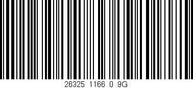 Código de barras (EAN, GTIN, SKU, ISBN): '26325_1166_0_9G'