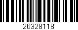 Código de barras (EAN, GTIN, SKU, ISBN): '26328118'