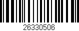 Código de barras (EAN, GTIN, SKU, ISBN): '26330506'