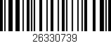 Código de barras (EAN, GTIN, SKU, ISBN): '26330739'