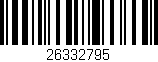 Código de barras (EAN, GTIN, SKU, ISBN): '26332795'