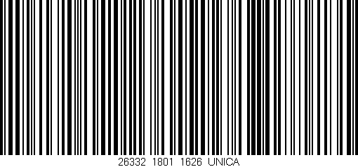 Código de barras (EAN, GTIN, SKU, ISBN): '26332_1801_1626_UNICA'