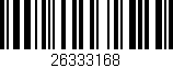 Código de barras (EAN, GTIN, SKU, ISBN): '26333168'