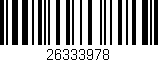 Código de barras (EAN, GTIN, SKU, ISBN): '26333978'
