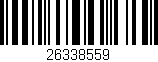 Código de barras (EAN, GTIN, SKU, ISBN): '26338559'