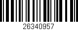 Código de barras (EAN, GTIN, SKU, ISBN): '26340957'