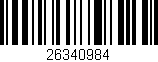 Código de barras (EAN, GTIN, SKU, ISBN): '26340984'