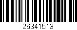 Código de barras (EAN, GTIN, SKU, ISBN): '26341513'