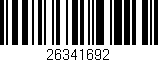 Código de barras (EAN, GTIN, SKU, ISBN): '26341692'