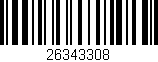 Código de barras (EAN, GTIN, SKU, ISBN): '26343308'