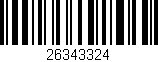 Código de barras (EAN, GTIN, SKU, ISBN): '26343324'