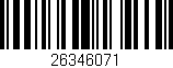 Código de barras (EAN, GTIN, SKU, ISBN): '26346071'