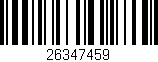 Código de barras (EAN, GTIN, SKU, ISBN): '26347459'