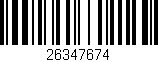 Código de barras (EAN, GTIN, SKU, ISBN): '26347674'