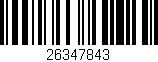 Código de barras (EAN, GTIN, SKU, ISBN): '26347843'