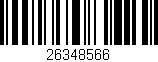 Código de barras (EAN, GTIN, SKU, ISBN): '26348566'