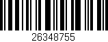 Código de barras (EAN, GTIN, SKU, ISBN): '26348755'