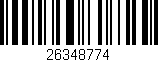 Código de barras (EAN, GTIN, SKU, ISBN): '26348774'