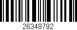 Código de barras (EAN, GTIN, SKU, ISBN): '26348792'