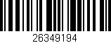Código de barras (EAN, GTIN, SKU, ISBN): '26349194'