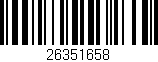 Código de barras (EAN, GTIN, SKU, ISBN): '26351658'