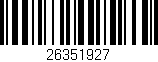 Código de barras (EAN, GTIN, SKU, ISBN): '26351927'