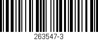 Código de barras (EAN, GTIN, SKU, ISBN): '263547-3'