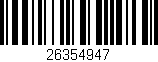 Código de barras (EAN, GTIN, SKU, ISBN): '26354947'