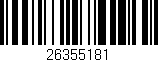 Código de barras (EAN, GTIN, SKU, ISBN): '26355181'