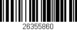 Código de barras (EAN, GTIN, SKU, ISBN): '26355860'