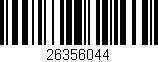 Código de barras (EAN, GTIN, SKU, ISBN): '26356044'