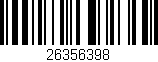 Código de barras (EAN, GTIN, SKU, ISBN): '26356398'