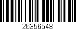 Código de barras (EAN, GTIN, SKU, ISBN): '26356548'