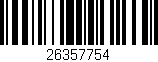 Código de barras (EAN, GTIN, SKU, ISBN): '26357754'