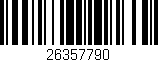 Código de barras (EAN, GTIN, SKU, ISBN): '26357790'