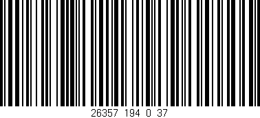 Código de barras (EAN, GTIN, SKU, ISBN): '26357_194_0_37'