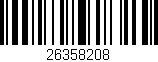 Código de barras (EAN, GTIN, SKU, ISBN): '26358208'