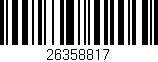 Código de barras (EAN, GTIN, SKU, ISBN): '26358817'
